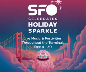 SFO Celebrates Holiday Sparkle activation