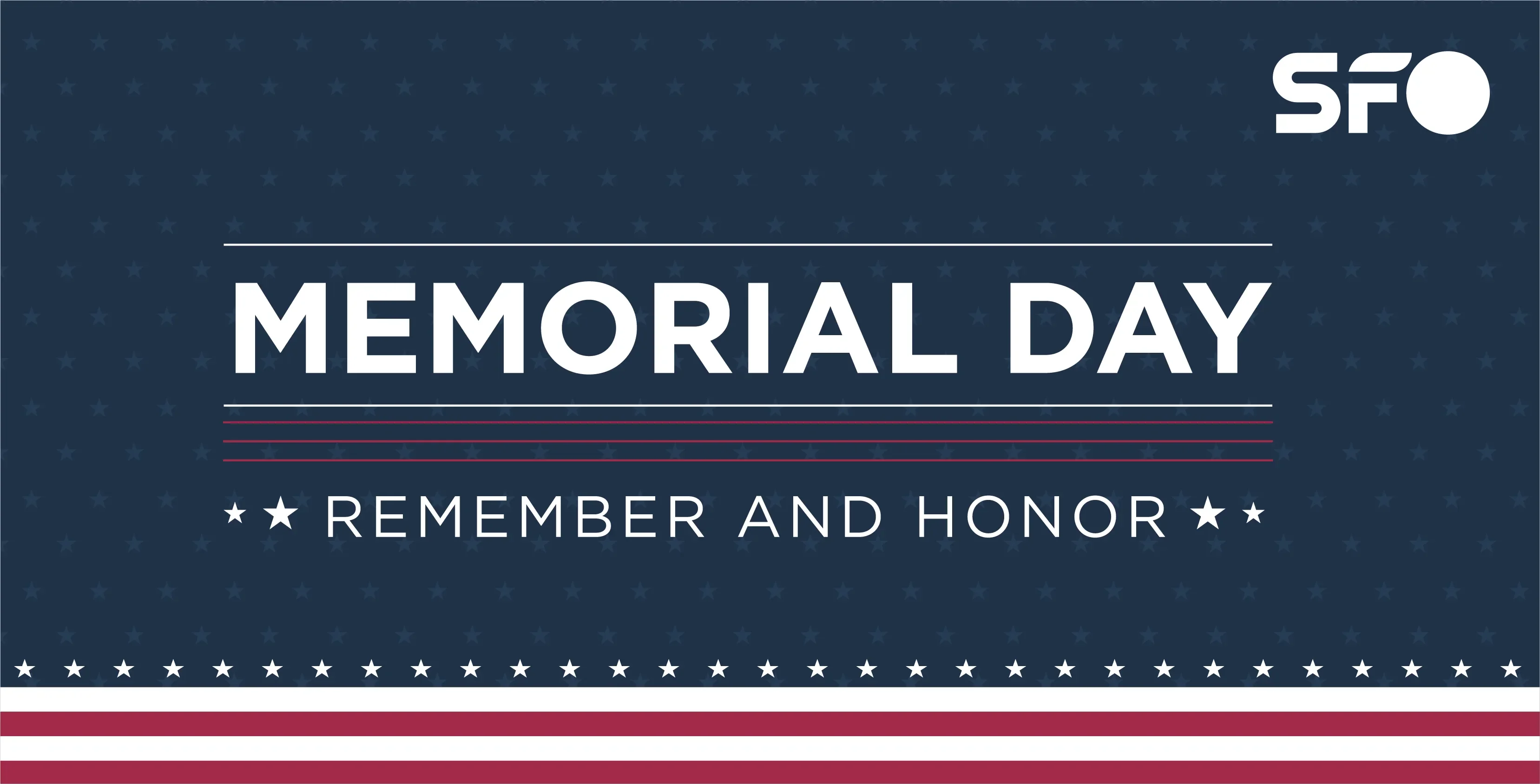 Illustration for Memorial Day with stars and red stripes